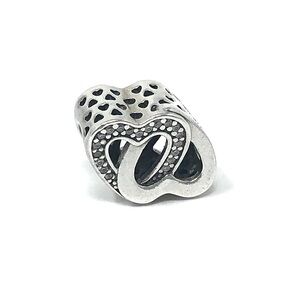 Pandora Entwined Love sterling silver charm - Retired item# 791880CZ